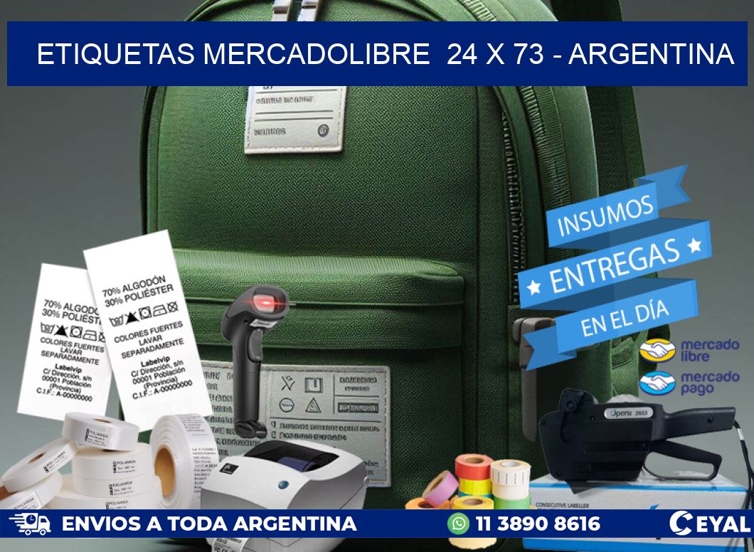 ETIQUETAS MERCADOLIBRE  24 x 73 – ARGENTINA