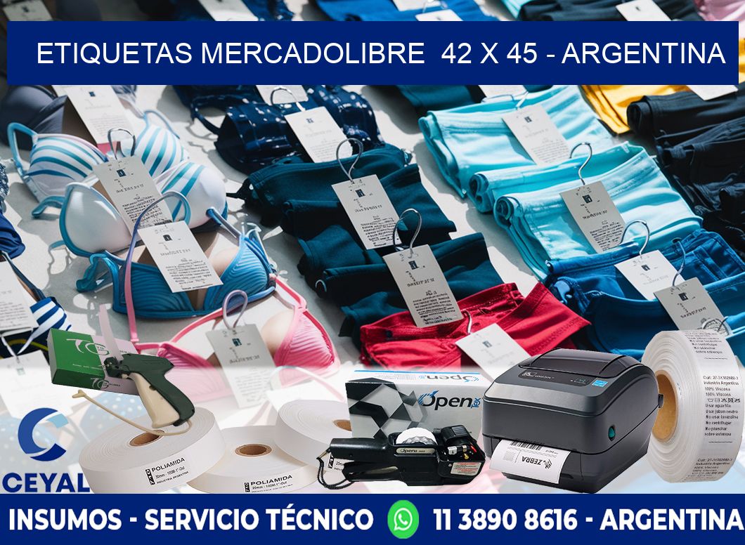 ETIQUETAS MERCADOLIBRE  42 x 45 - ARGENTINA