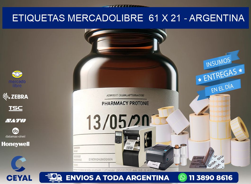 ETIQUETAS MERCADOLIBRE  61 x 21 – ARGENTINA