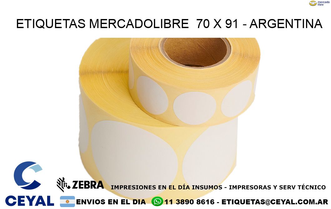 ETIQUETAS MERCADOLIBRE  70 x 91 – ARGENTINA