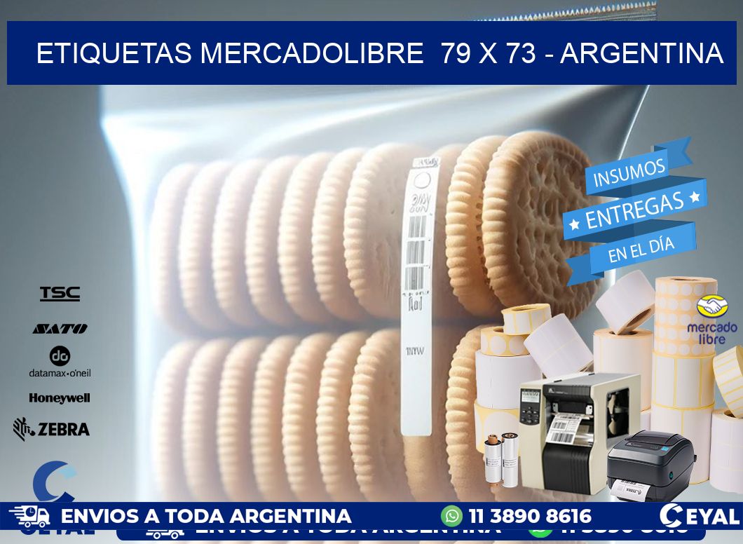 ETIQUETAS MERCADOLIBRE  79 x 73 - ARGENTINA