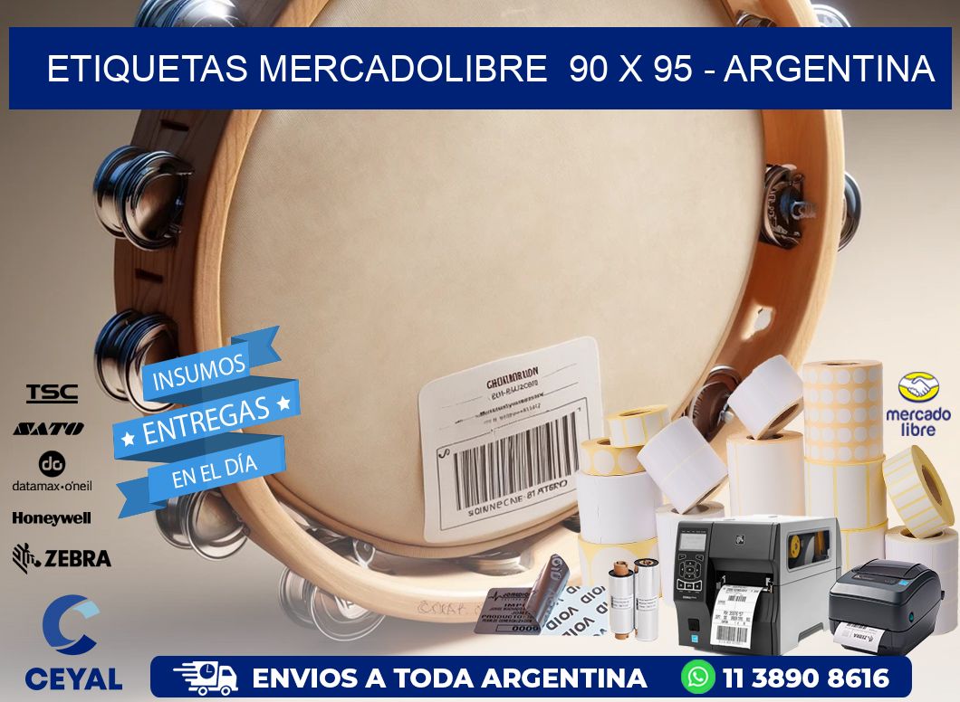 ETIQUETAS MERCADOLIBRE  90 x 95 - ARGENTINA