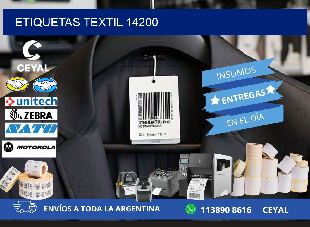 ETIQUETAS TEXTIL 14200