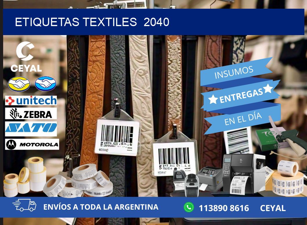 ETIQUETAS TEXTILES  2040