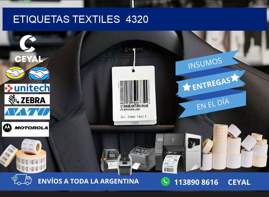 ETIQUETAS TEXTILES  4320