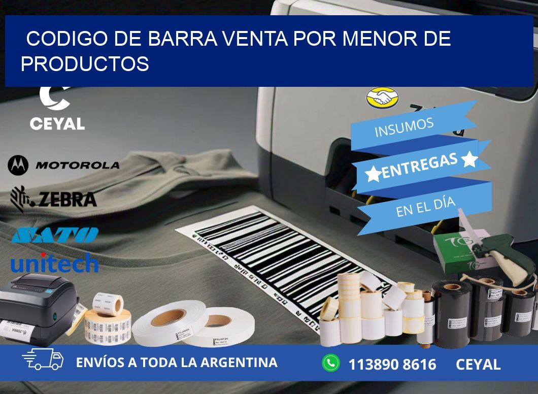 codigo de barra VENTA POR MENOR DE PRODUCTOS