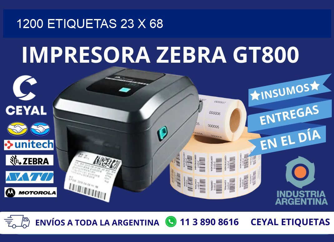1200 ETIQUETAS 23 x 68