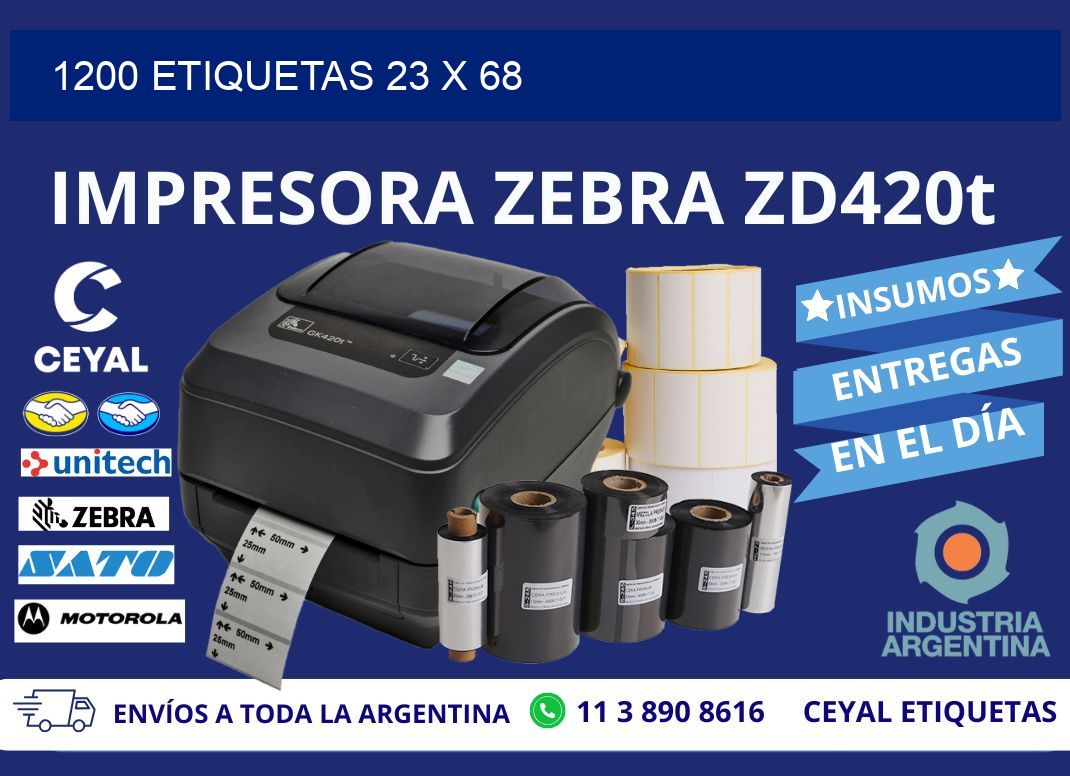 1200 ETIQUETAS 23 x 68