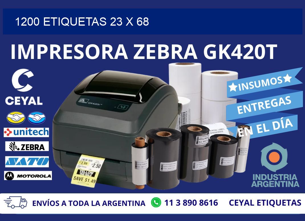 1200 ETIQUETAS 23 x 68