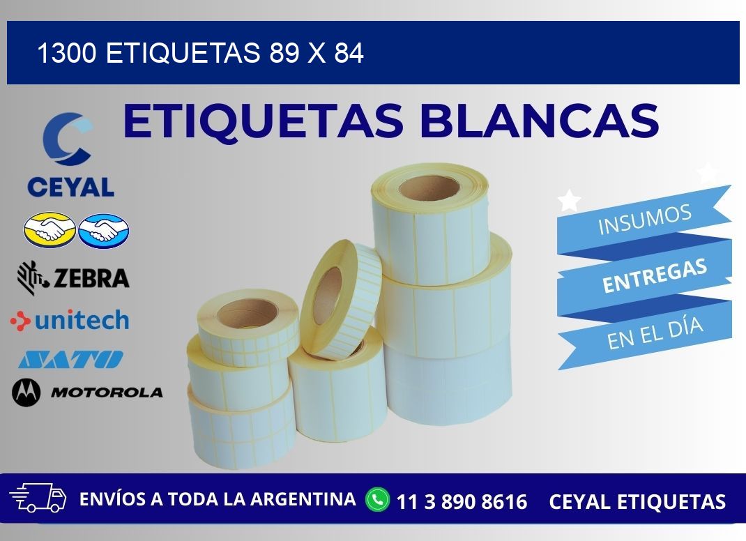 1300 ETIQUETAS 89 x 84
