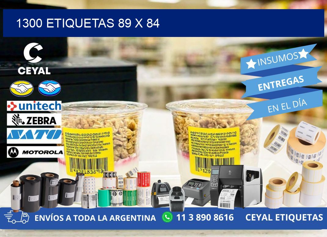1300 ETIQUETAS 89 x 84