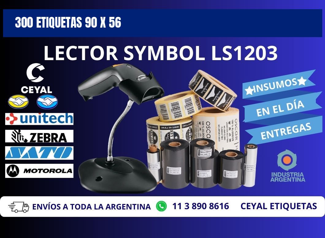 300 ETIQUETAS 90 x 56