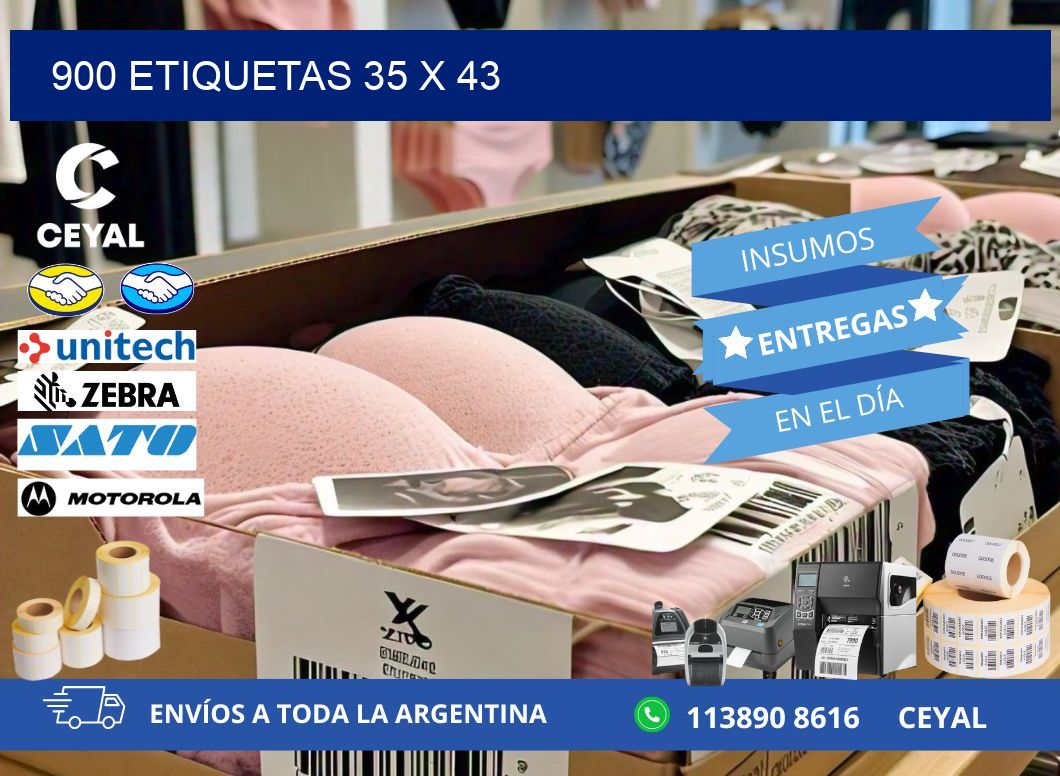 900 ETIQUETAS 35 x 43