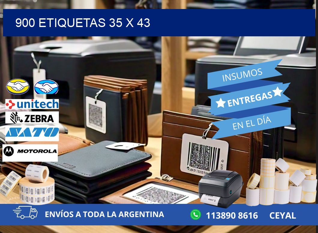 900 ETIQUETAS 35 x 43