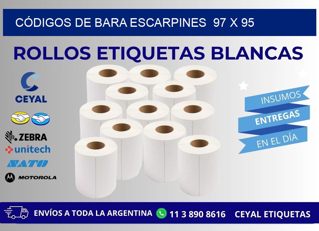 CÓDIGOS DE BARA ESCARPINES  97 x 95