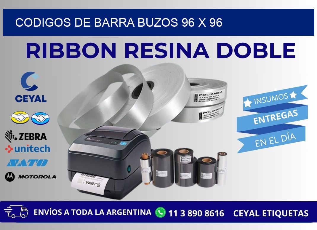 CODIGOS DE BARRA BUZOS 96 x 96