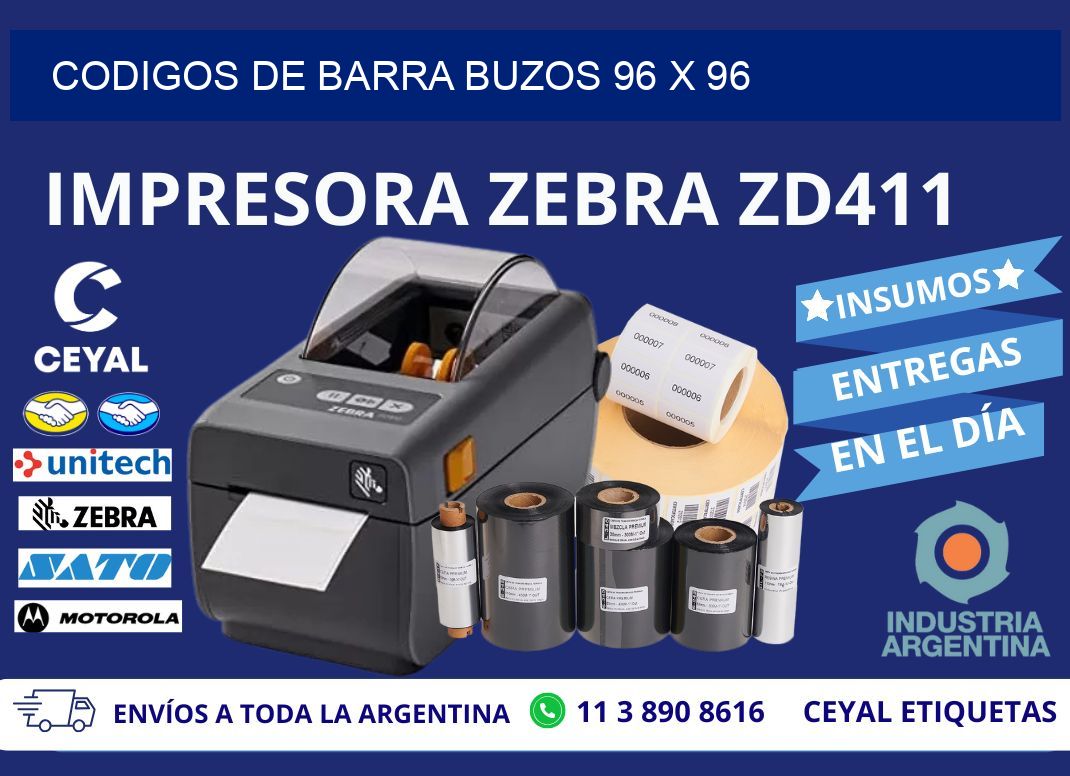 CODIGOS DE BARRA BUZOS 96 x 96