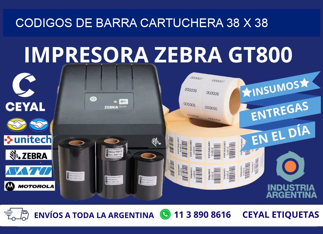 CODIGOS DE BARRA CARTUCHERA 38 x 38