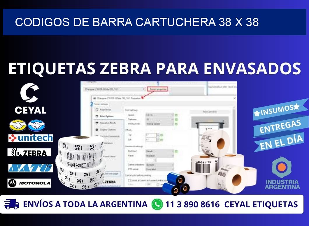 CODIGOS DE BARRA CARTUCHERA 38 x 38