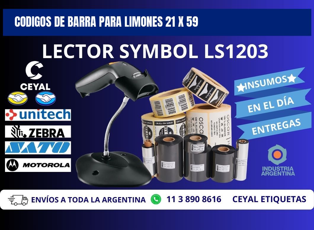 CODIGOS DE BARRA PARA LIMONES 21 x 59