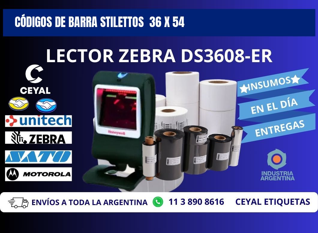 CÓDIGOS DE BARRA STILETTOS  36 x 54