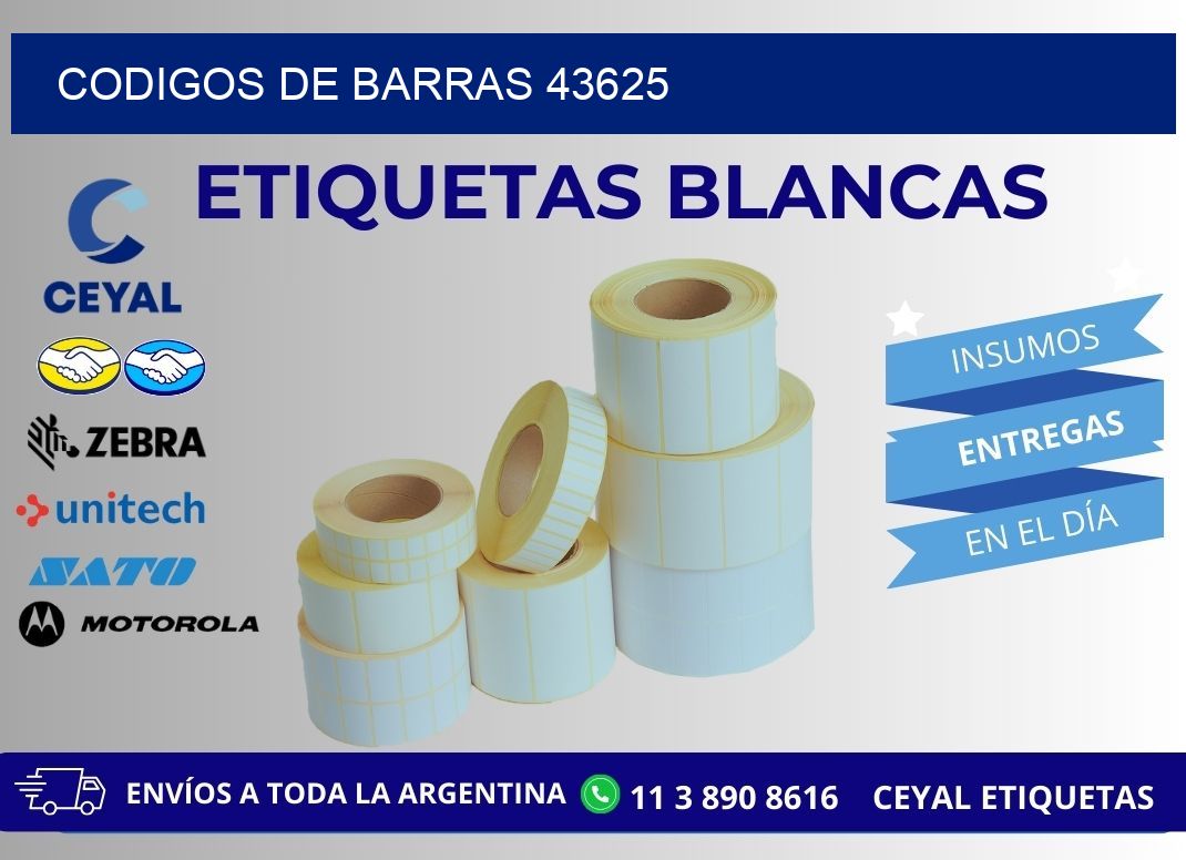 CODIGOS DE BARRAS 43625