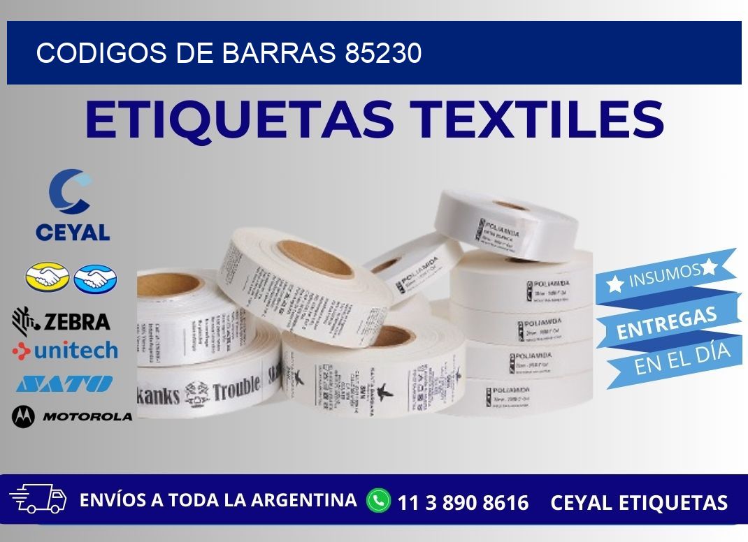 CODIGOS DE BARRAS 85230