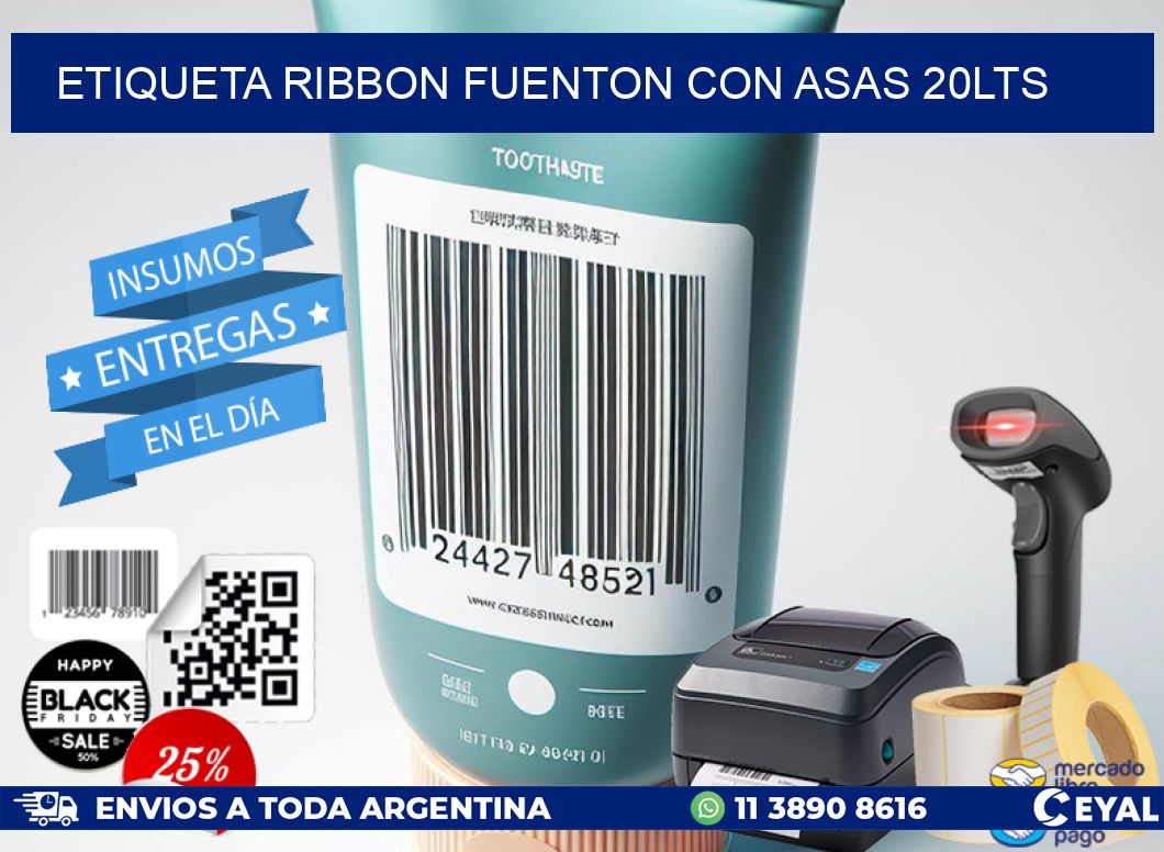 ETIQUETA RIBBON FUENTON CON ASAS 20LTS