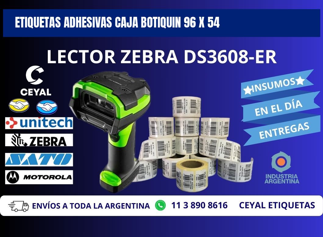 ETIQUETAS ADHESIVAS CAJA BOTIQUIN 96 x 54