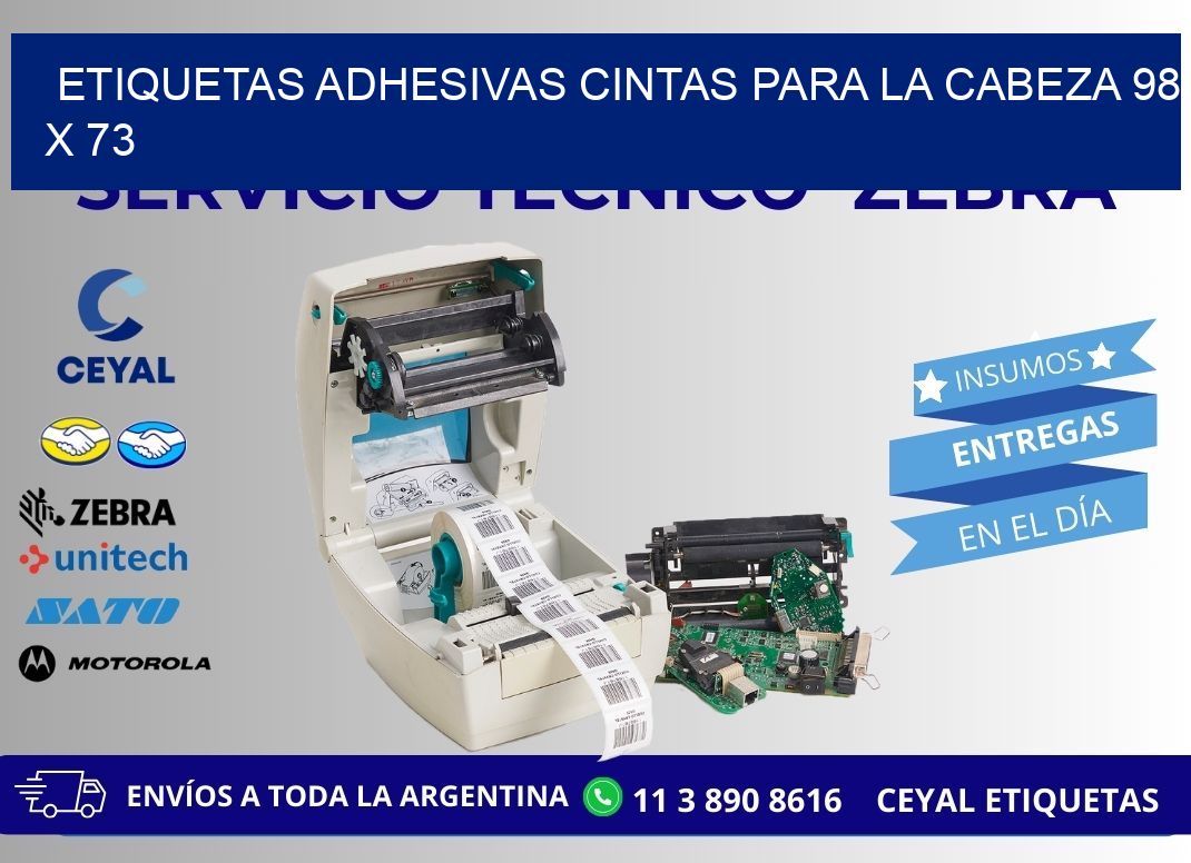 ETIQUETAS ADHESIVAS CINTAS PARA LA CABEZA 98 x 73