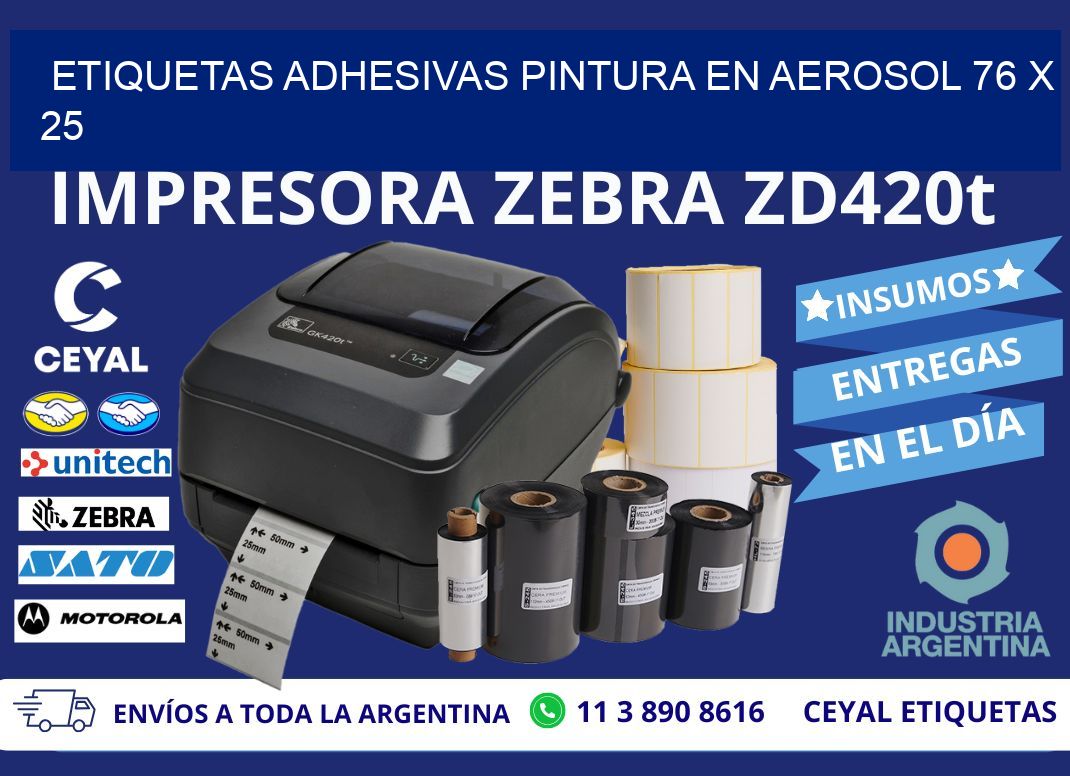 ETIQUETAS ADHESIVAS PINTURA EN AEROSOL 76 x 25