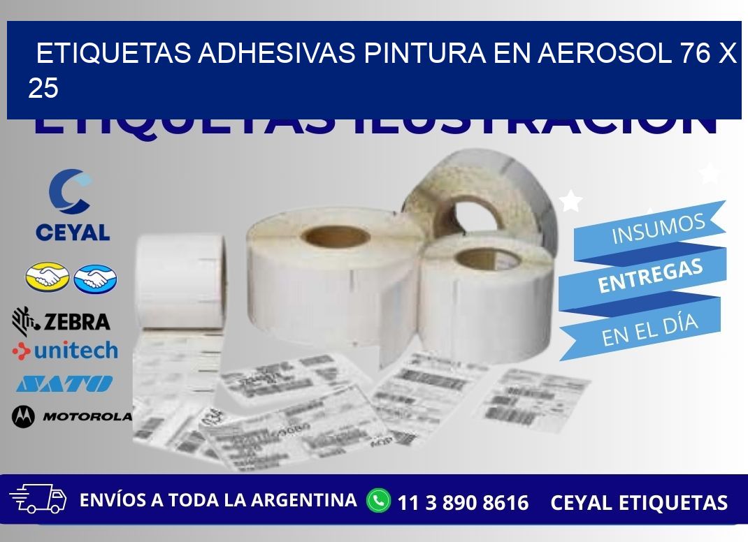 ETIQUETAS ADHESIVAS PINTURA EN AEROSOL 76 x 25