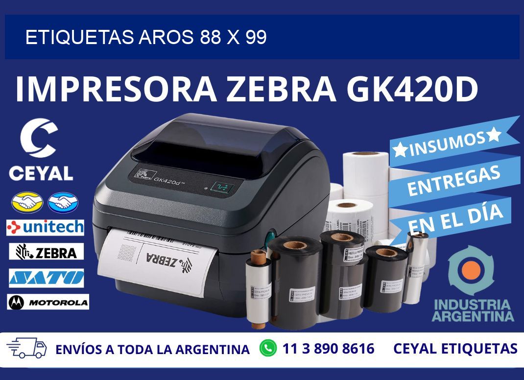 ETIQUETAS AROS 88 x 99
