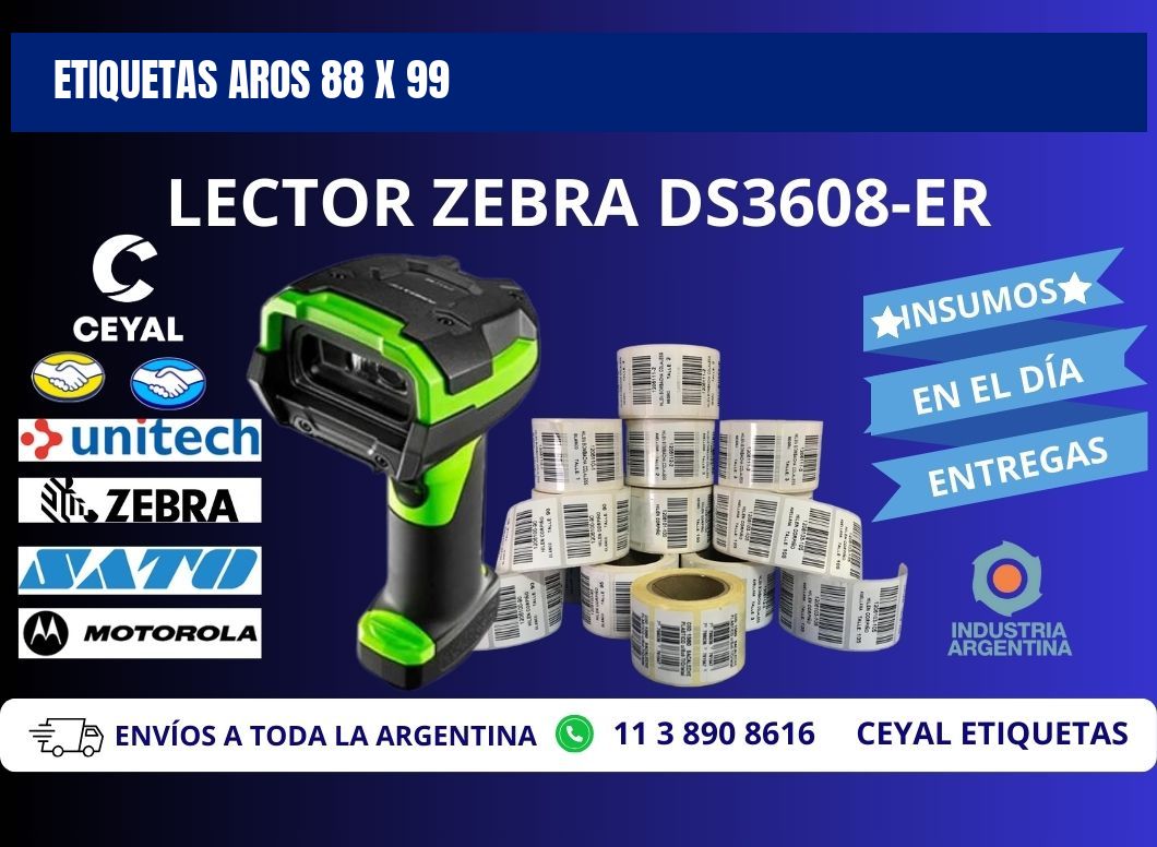 ETIQUETAS AROS 88 x 99