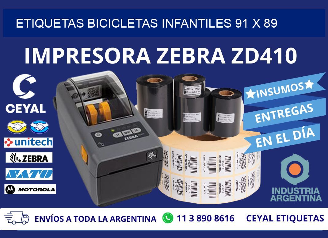 ETIQUETAS BICICLETAS INFANTILES 91 x 89