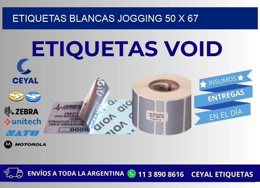 ETIQUETAS BLANCAS JOGGING 50 x 67