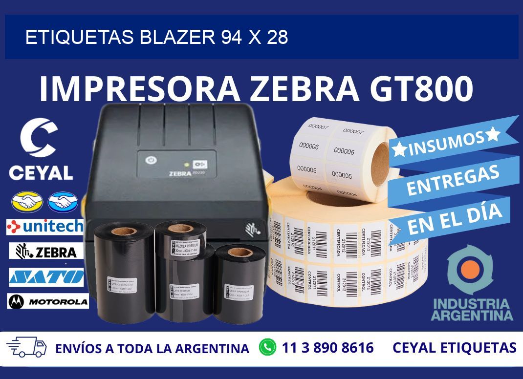 ETIQUETAS BLAZER 94 x 28