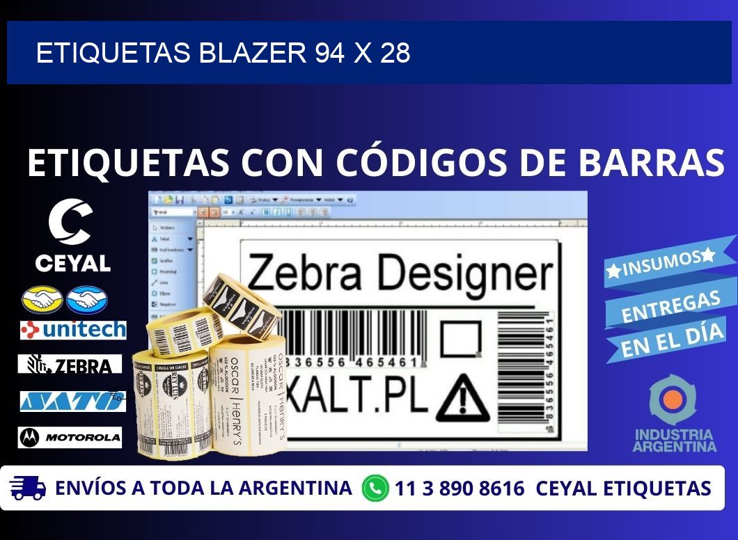ETIQUETAS BLAZER 94 x 28