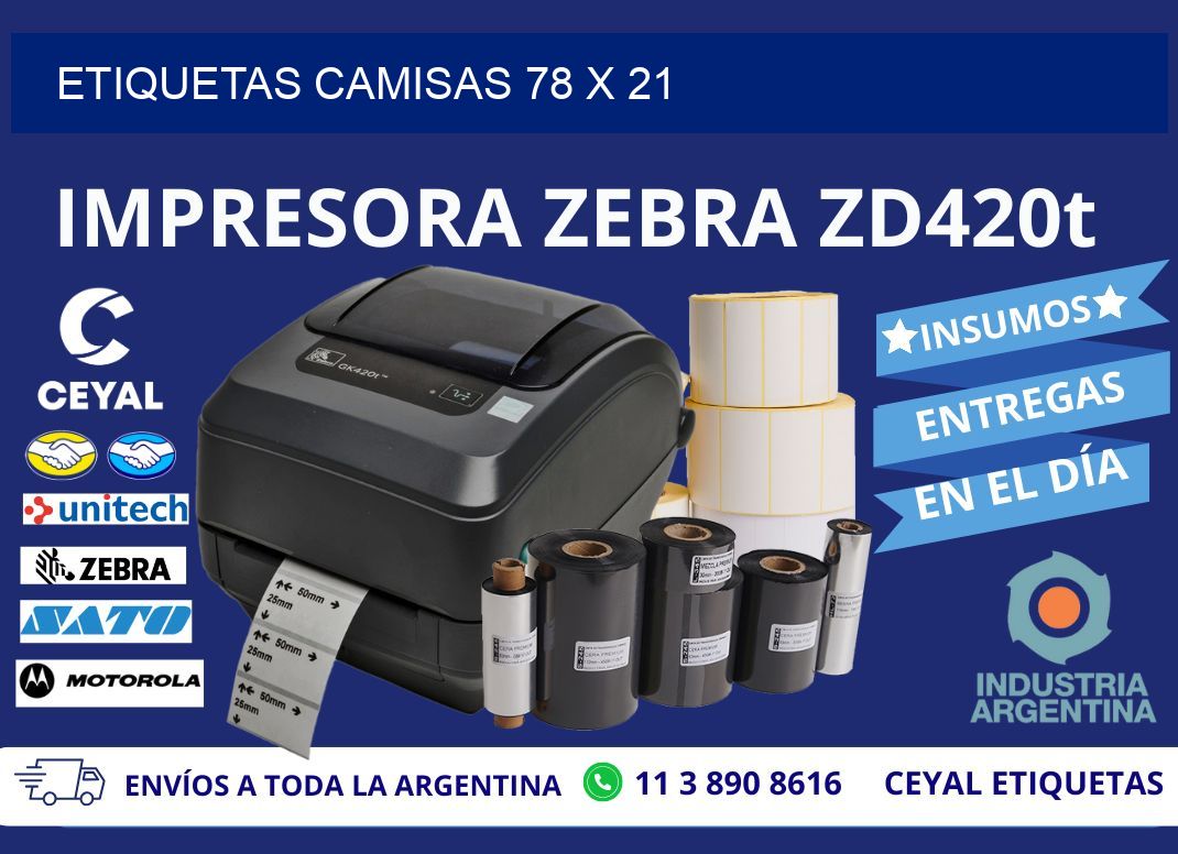 ETIQUETAS CAMISAS 78 x 21
