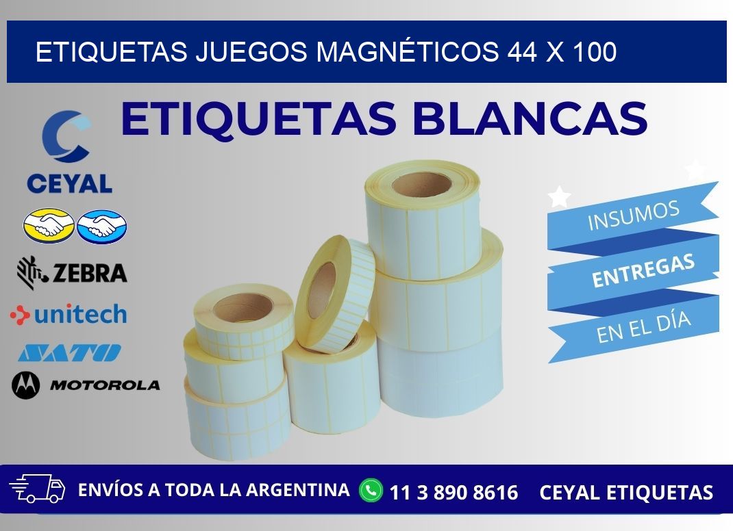 ETIQUETAS JUEGOS MAGNÉTICOS 44 x 100