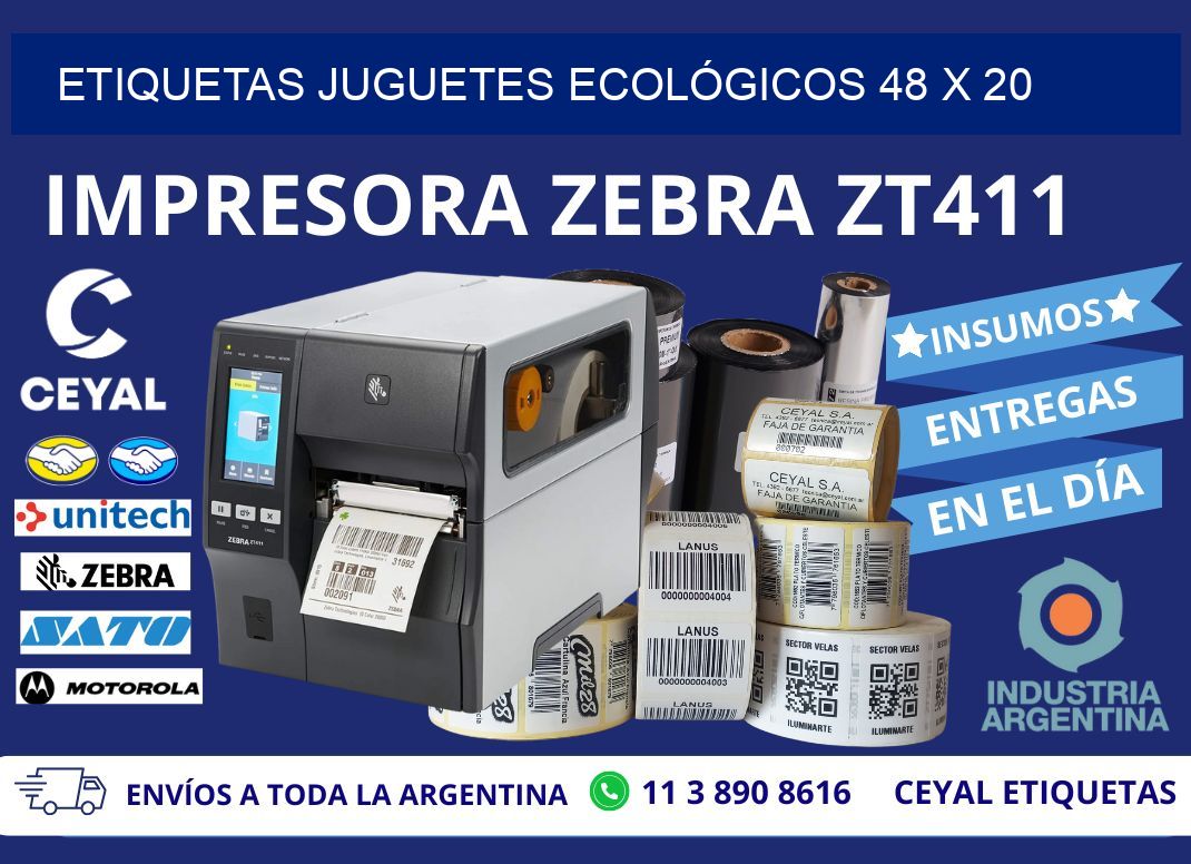 ETIQUETAS JUGUETES ECOLÓGICOS 48 x 20