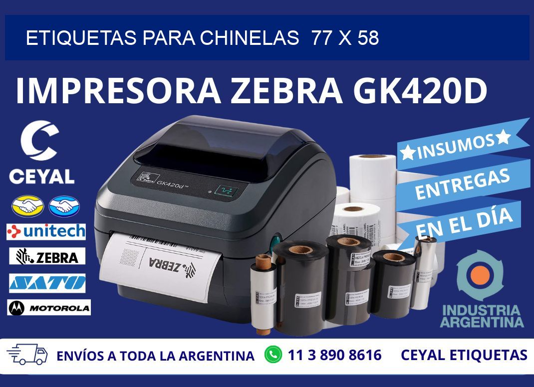 ETIQUETAS PARA CHINELAS  77 x 58