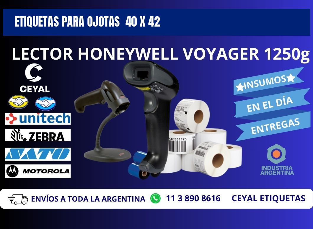 ETIQUETAS PARA OJOTAS  40 x 42
