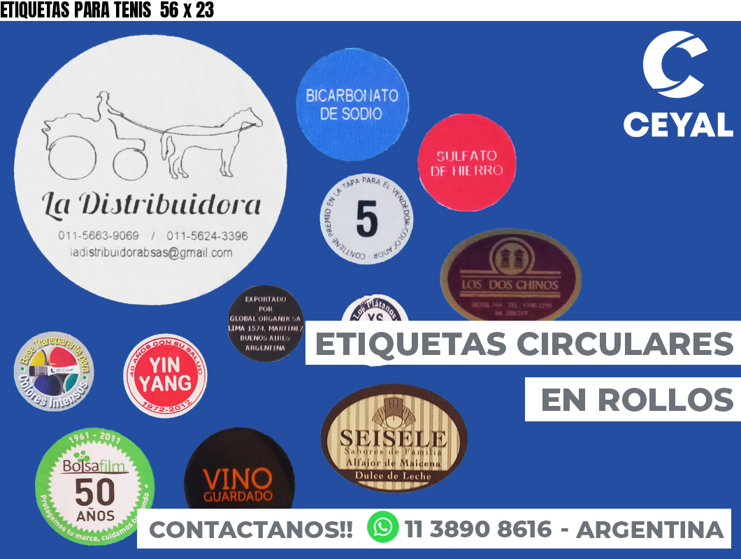 ETIQUETAS PARA TENIS  56 x 23