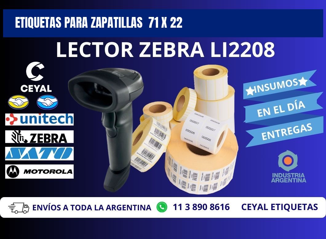 ETIQUETAS PARA ZAPATILLAS  71 x 22