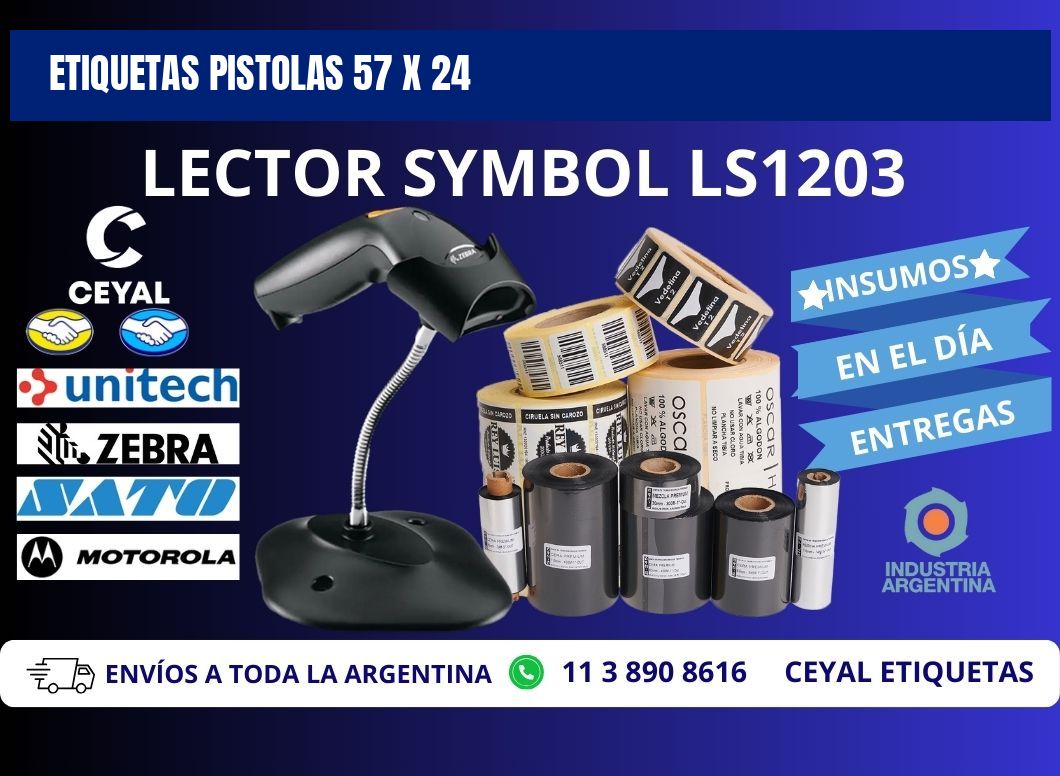 ETIQUETAS PISTOLAS 57 x 24