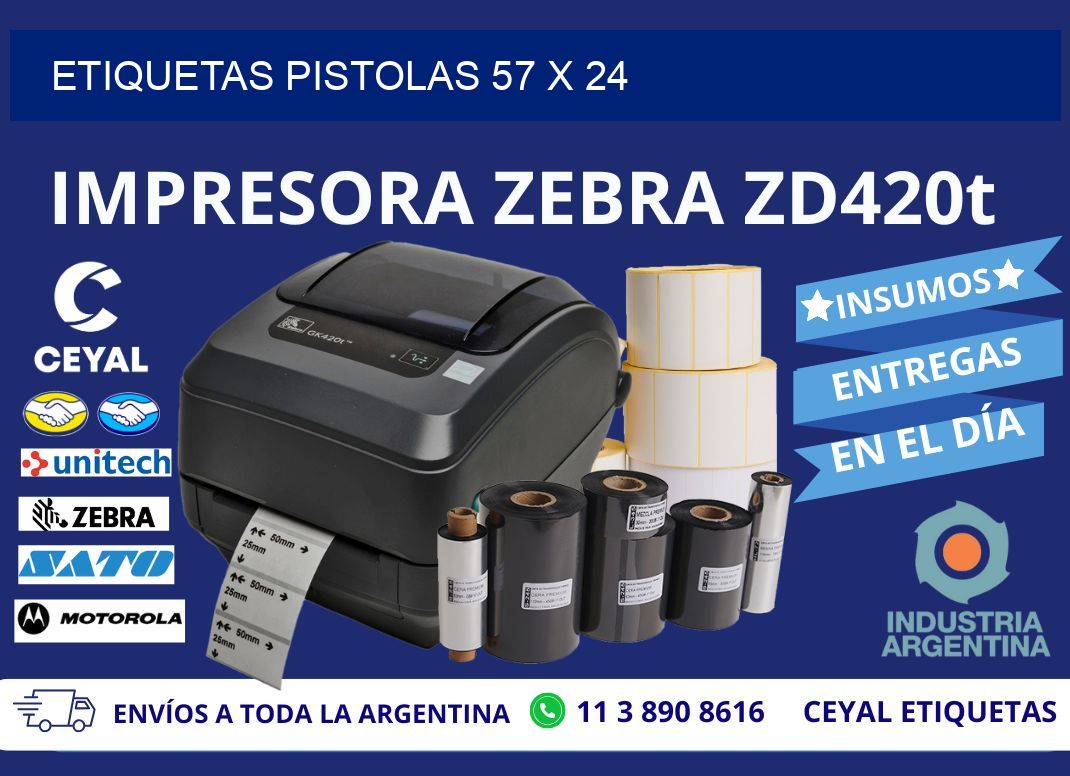 ETIQUETAS PISTOLAS 57 x 24