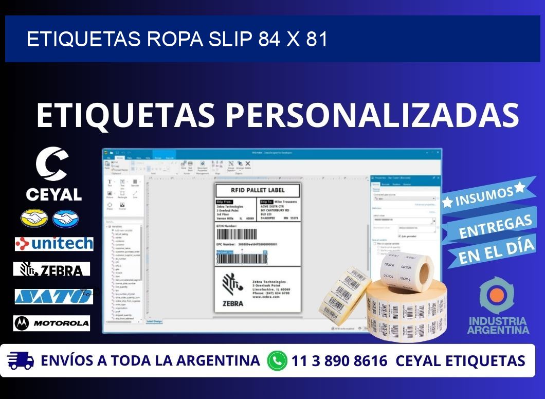 ETIQUETAS ROPA SLIP 84 x 81