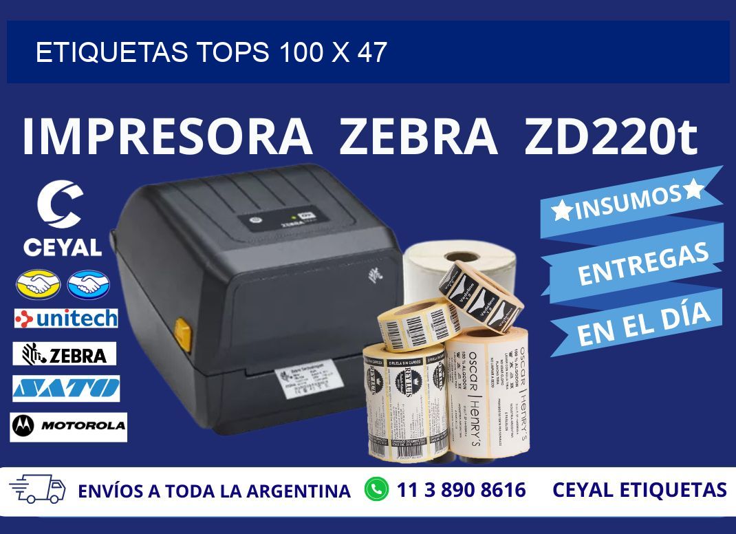 ETIQUETAS TOPS 100 x 47
