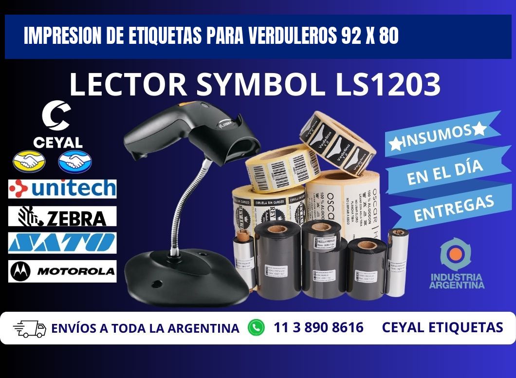 IMPRESION DE ETIQUETAS PARA VERDULEROS 92 x 80